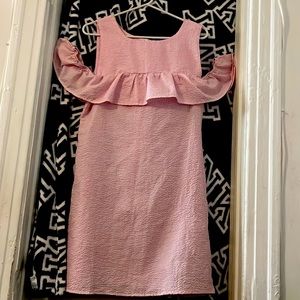 Pink and white dress